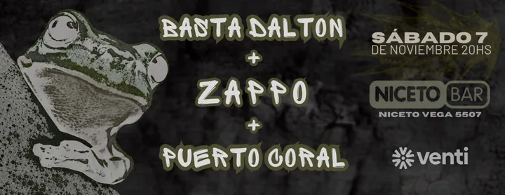 ZAPPO + DALTON + PUERTO CORAL en Niceto Bar
