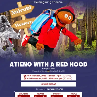 Atieno with a Red hood.