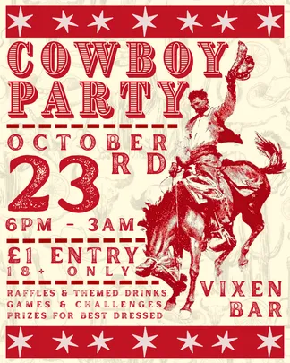 Cowboy Party @ Vixen
