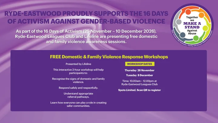FREE Domestic & Family Violence Response Workshops