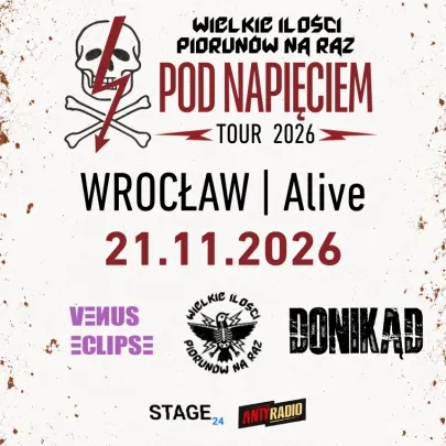 Wielkie Ilości Piorunów na Raz + Donikąd + Venus Eclipse | Wrocław | 21.11
