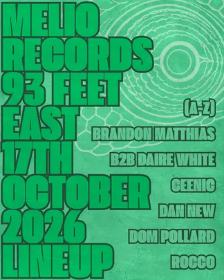 Melio Records x 93 Feet East