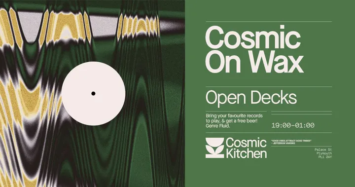 Cosmic Sessions: COSMIC ON WAX {open decks now VINYL or DIGITAL}
