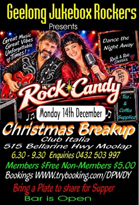 Geelong Jukebox Rockers' Christmas Party with 'Rock Candy'