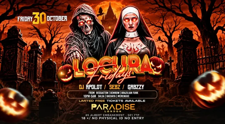 LOCURA FRIDAY HALLOWEEN EDITION @PARADISE NIGHTCLUB
