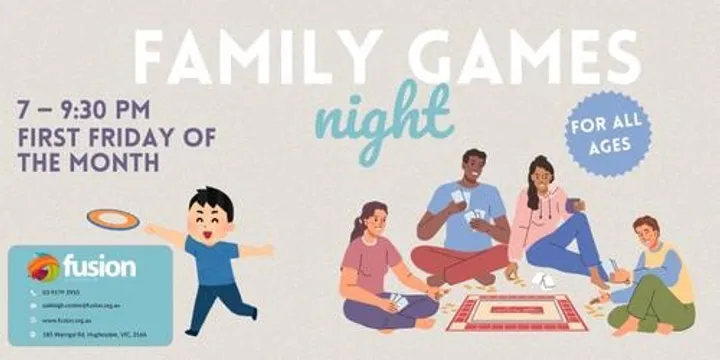 First Friday of Each Month Family Games Night