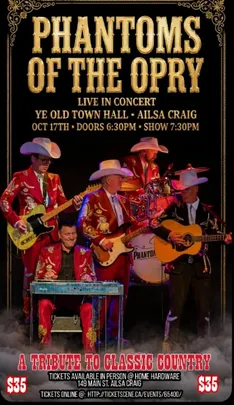 PHANTOMS OF THE OPRY (A Tribute to CLASSIC COUNTRY) LIVE IN AILSA CRAIG