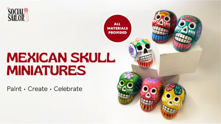Mexican Skull Clay Miniatures - Mumbai