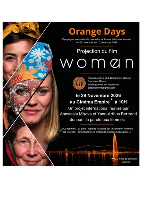 Projection du film WOMAN d'Anastasia Mikova et Jann Arthus-Bertrand, suivie d’une discussion