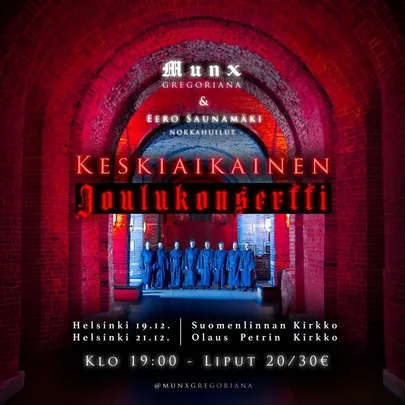 Keskiaikainen Joulukonsertti - Olaus Petrin Kirkko 21.12. klo 19:00