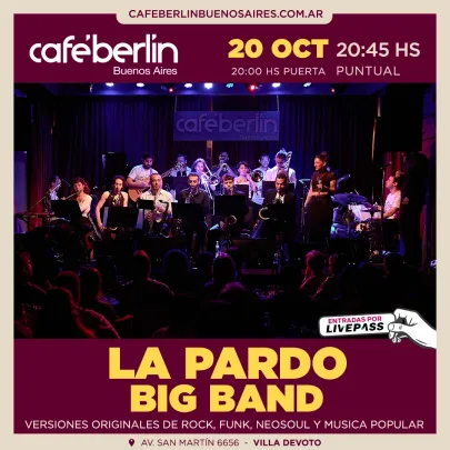 La Pardo Big Band en Café Berlín