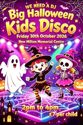 We need a dj Big Halloween Kids Disco