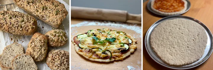 Rustic gluten-free bread, rolls and pizza 2027