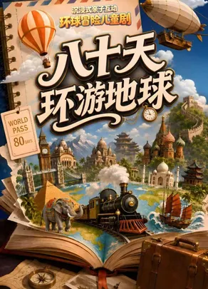 沉浸式亲子互动环球冒险儿童剧《八十天环游地球》（多功能剧场）