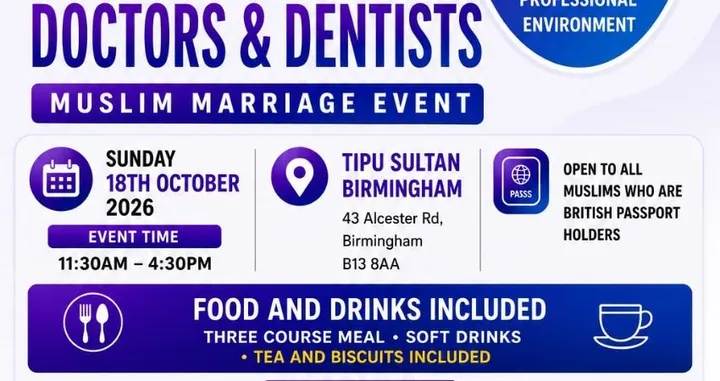Muslim Marriage Events Birmingham - Doctors & Dentists Event