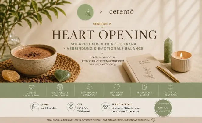 Cacao, Solarplexus & Hear Chakras und Daily Rituals