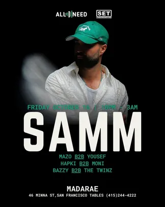 Samm (BE) at Madarae Nightclub San Francisco