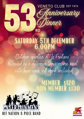 53rd Anniversary Dinner 2026