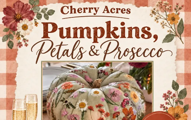 Pumpkins, Petals & Prosecco at Cherry Acres