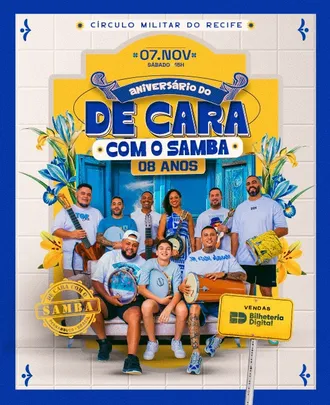 ANIVERSÁRIO DE CARA COM O SAMBA 8 ANOS