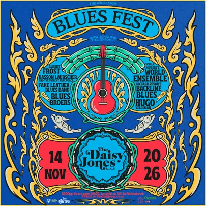 The Winelands Blues Festival 2026 at Daisy Jones, Stellenbosch