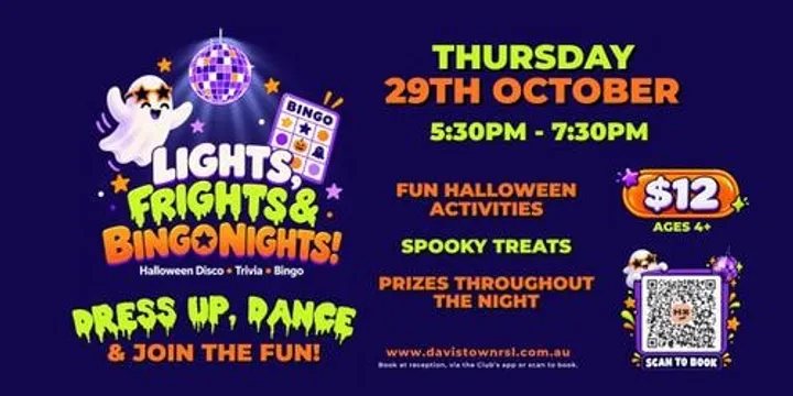 Davistown RSL Halloween - LIGHTS, FRIGHTS & BINGO NIGHTS!