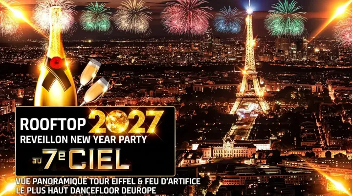 ROOFTOP GEANT NEW YEAR 2027 PANORAMIQUE PARIS TOUR EIFFEL