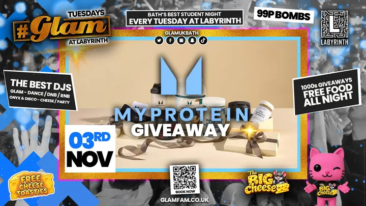 😻  GLAM |  MY PROTEIN GIVEAWAY! 💪💪🏼💪🏿| With 99p Bombs‼️