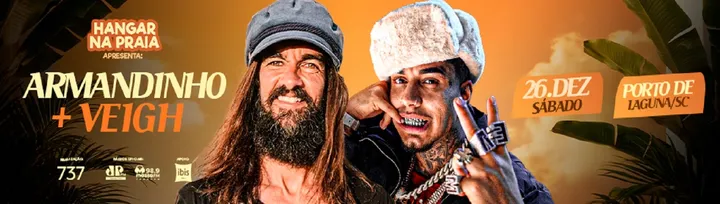 ARMANDINHO E VEIGH NO HANGAR NA PRAIA