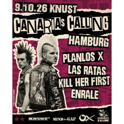 CANARIAS CALLING FESTIVAL 2026 – IV Edition. Planlos X + KILL HER FIRST + Las Ratas + Enrale