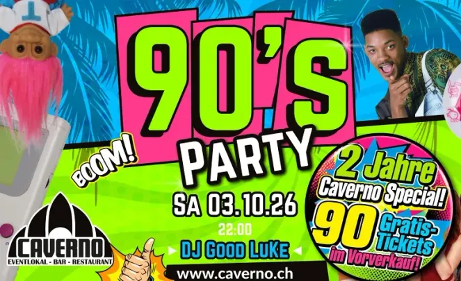 90’s PARTY – 2 Jahre Caverno Special!