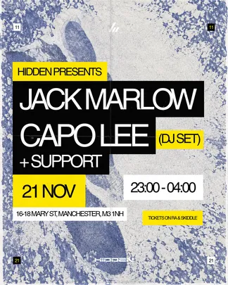 Hidden presents: Jack Marlow, Capo Lee (DJ Set) + Support