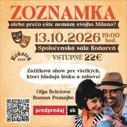 ZOZNAMKA alebo prečo ešte nemám svojho Milana?