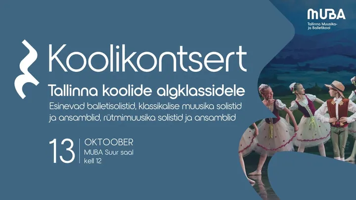 Koolikontsert Tallinna koolide algklassidele (I-IV klass)