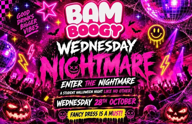NIGHTMARE AT BAMBOOGY // WEDNESDAY 28th OCT // FREE BOMB