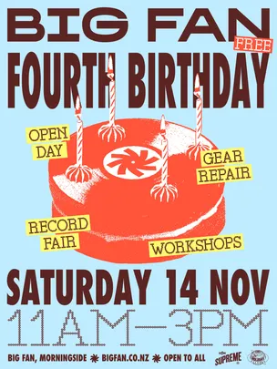 Big Fan Record Fair, Gear Repair, Workshops + Open Day