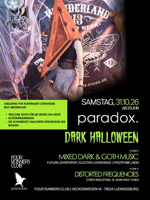 Paradox Dark Halloween Party 2026 - Gothic + Cyber-Industrial & Dark Rave Tunes