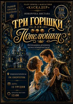Новорічна музична вистава «Три горішки для Попелюшки»