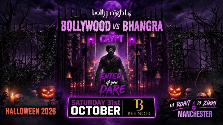 Bollynights x Desi MCR Manchester | Bollywood VS Bhangra Halloween Special | Saturday 31st October| BEE NOIR