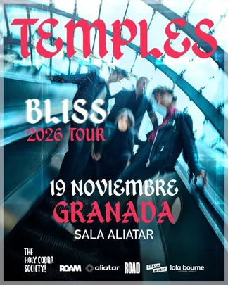 CONCIERTO TEMPLES - GRANADA - SALA ALIATAR -  JUEVES 19 DE NOVIEMBRE