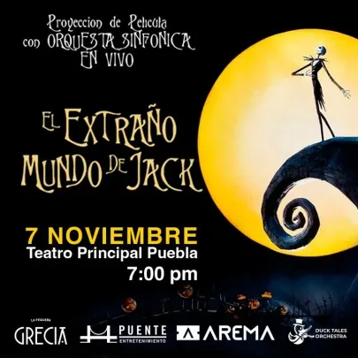 El Extraño Mundo de Jack con Orquesta Sinfónica en Puebla 2026