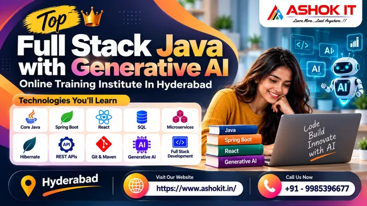 Top Full Stack Java with Generative AI Online Training Institute in Hyderabad