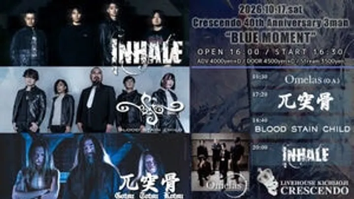 10/17(土) Crescendo 40th Anniversary 3man “BLUE MOMENT”