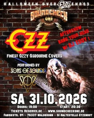 OZZ Halloween Night – Ozzy Tribute by SONS OF SOUNDS + DJ Eddy Aftershow Party