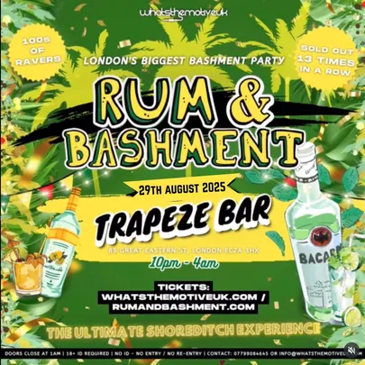RUM & BASHMENT - London's Wildest Bashment Party (FREE ENTRY BEFORE 12AM)
