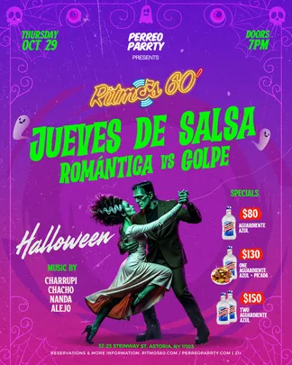 Halloween Ritmos Jueves De Salsa Romantica Colombian Party