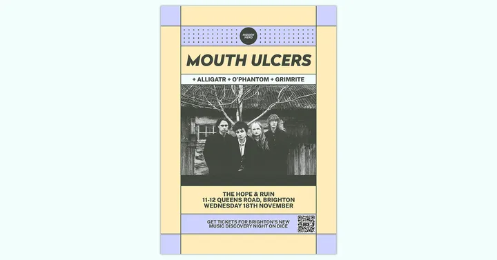 HH Presents: Mouth Ulcers + alligatr + O’Phantom + Grimrite