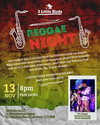 Reggae Night - Saxophone Vibes