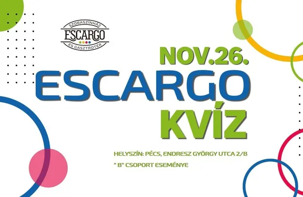 ESCARGO KVÍZ BAJNOKSÁG - NOVEMBER "B" CSOPORT