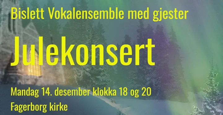 Bislett Vokalensembles julekonsert klokka 20